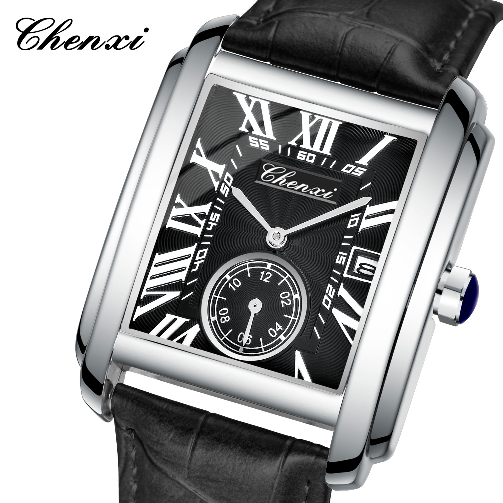 Luxury Watch Magazine - Chenxi 8216 ใหม่แฟชั่นคลาสสิกสี่เหลี่ยมผืนผ้าสายหนังนาฬิกาข้อมือบุรุษแบรนด์หรูนาฬิกานาฬิกาควอตซ์ Montre Femme