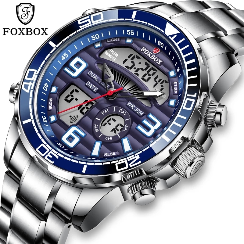 Luxury Watch Magazine - 2024นาฬิกาดิจิตอลสำหรับผู้ชายแบรนด์หรูชั้นนำนาฬิกาข้อมือควอตซ์แนวสปอร์ตสุดหรูสำหรับผู้ชายนาฬิกา + กล่องเหล็กกันน้ำ
