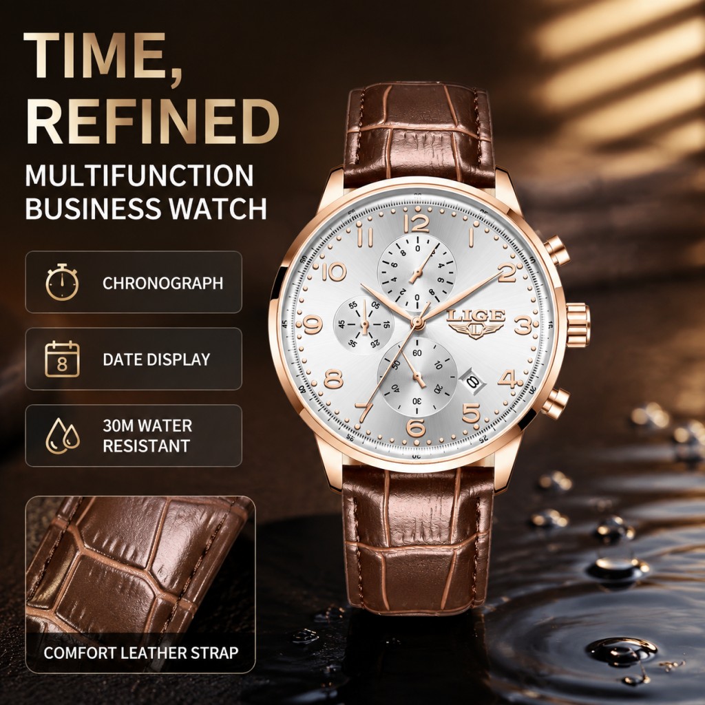 นาฬิกาข้อมือผู้ชาย LIGE รุ่นให - Luxury Watch Top 10 บทวิจารณ์และราคา