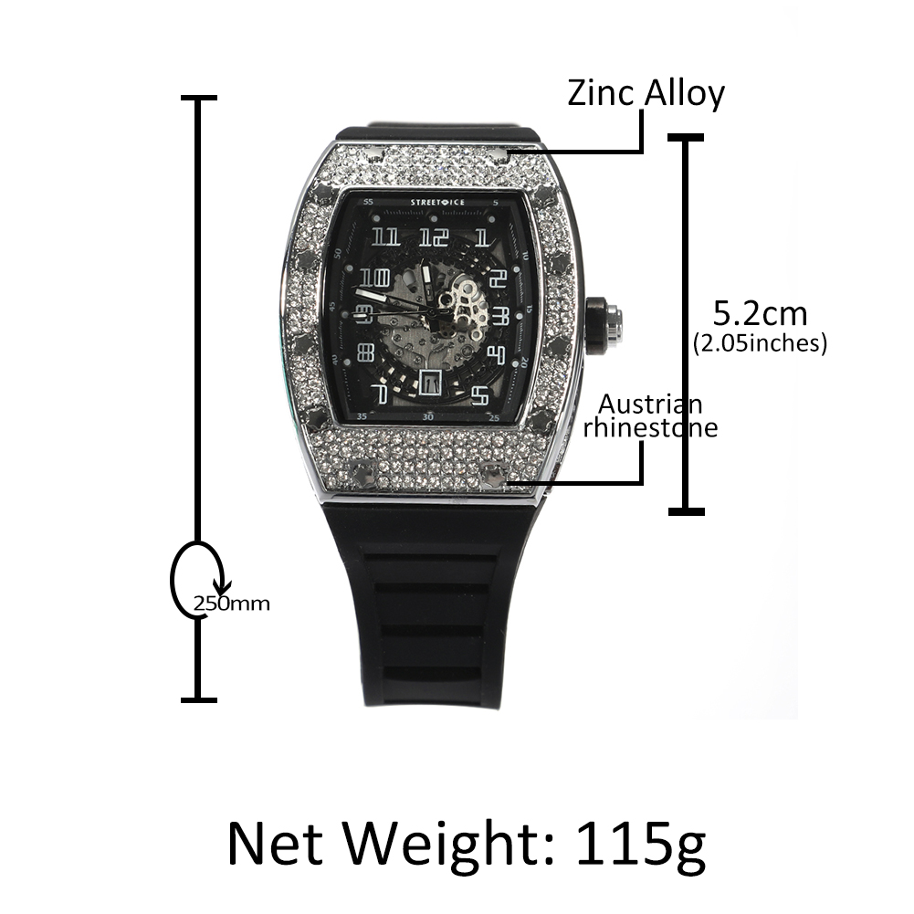 Hip Hop Full Iced Out Square น - Luxury Watch Iceberg บทวิจารณ์และราคา